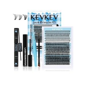 Kevkev Lash Extension Kit Individual Cluster Eyelashes Glue Remover‎ TweezersNWT